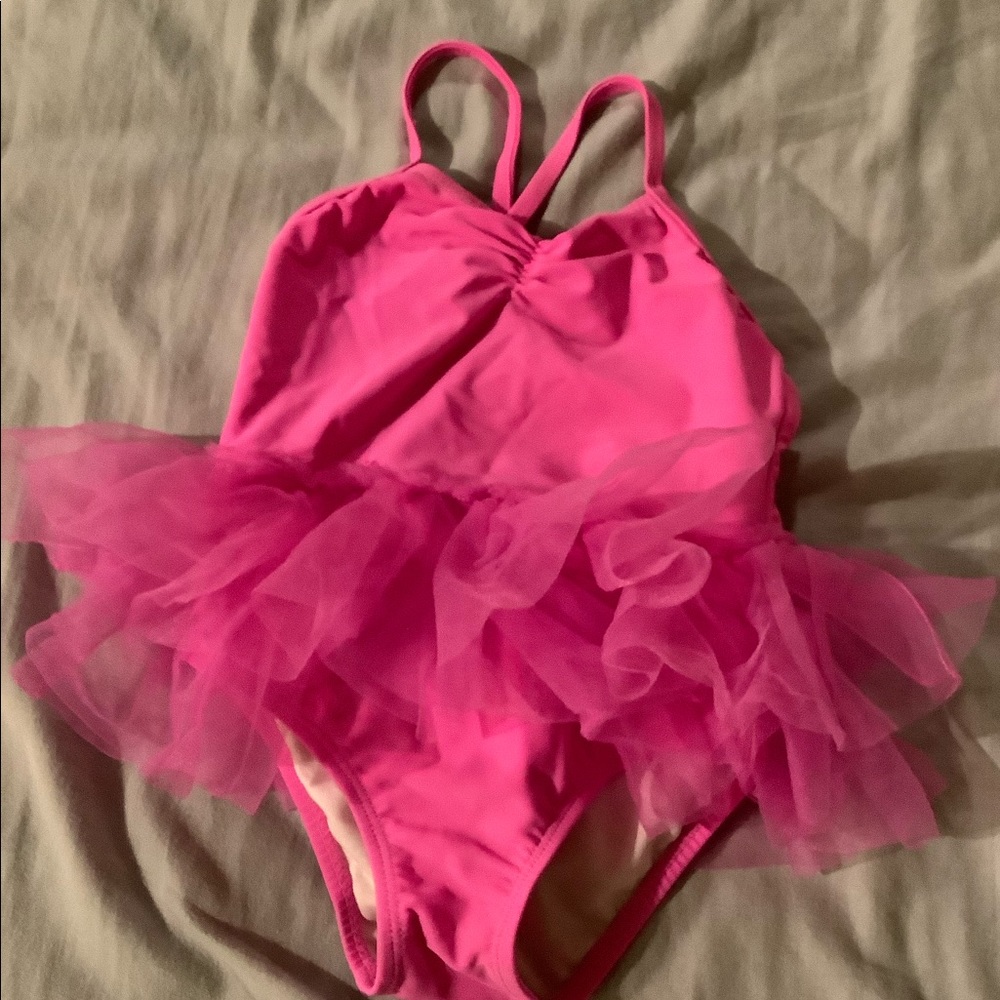 OP pink tutu swim suit and cover up girls 24m